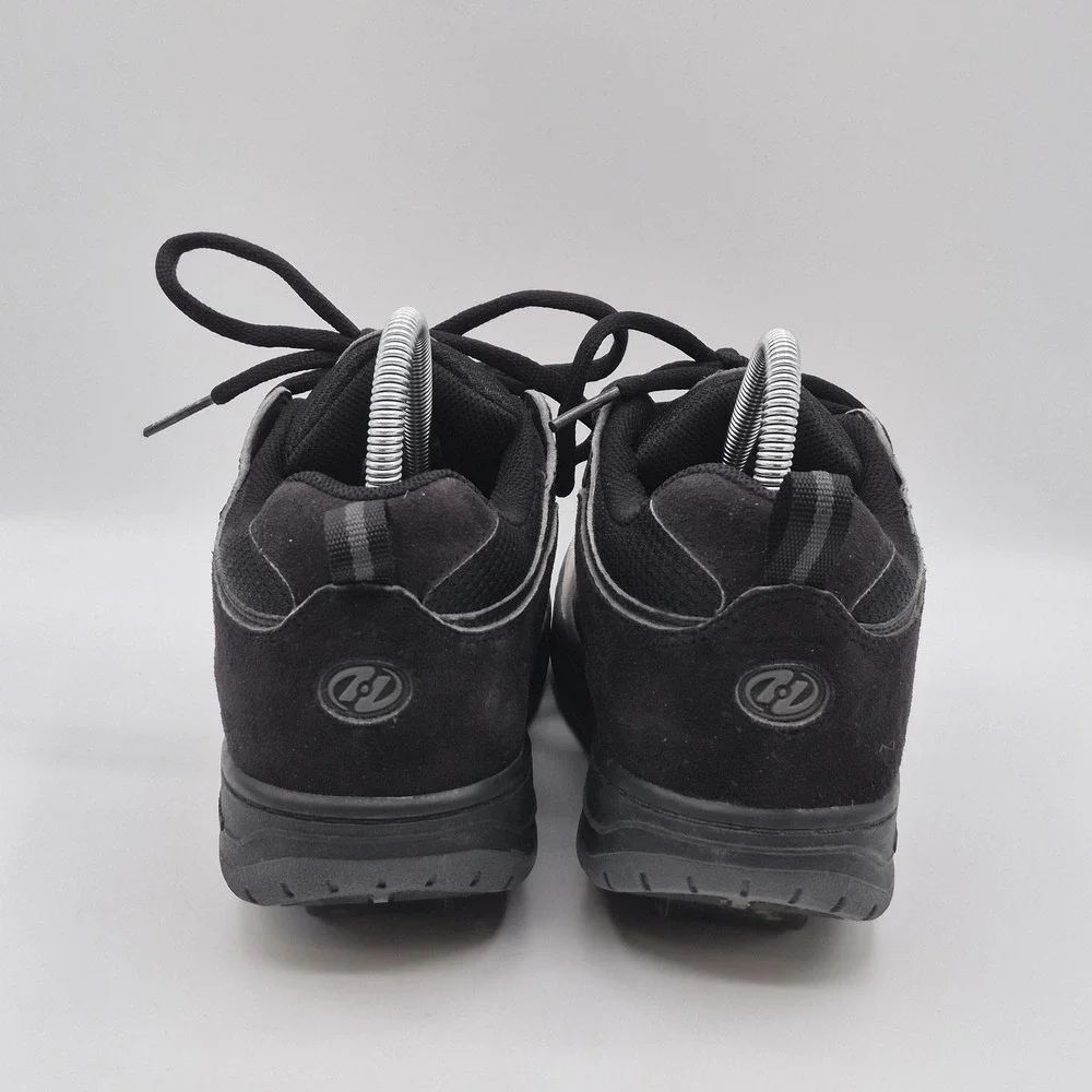 Heelys 387 Shoes Mens Size 7 Black Gray Wheeled Skate Low Top Sneakers